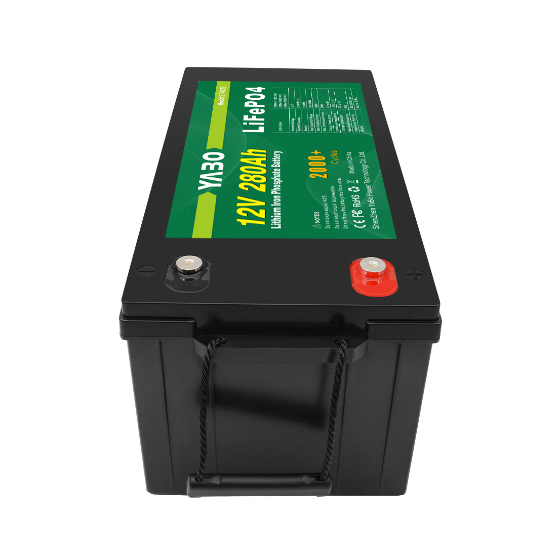 YABO 12V 280Ah LiFePO4 batterij met compact ontwerp voor huisopslag